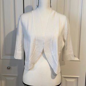 Cable and gauge cardigan